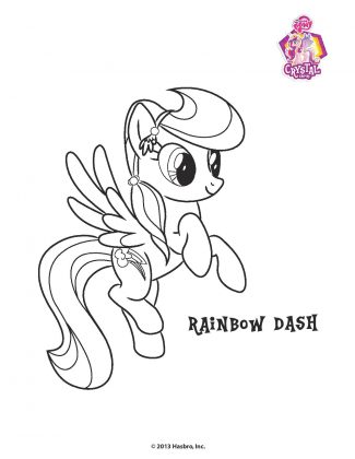 Planse de colorat Micii Ponei Rainbow Dash