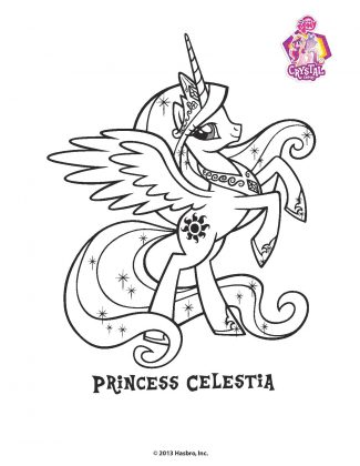 Planse de colorat Micii Ponei Princess Celestia