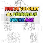 fise de colorat personaje din ice age