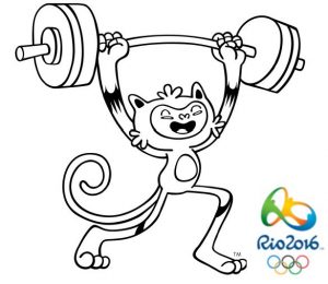 desene de colorat mascote Olimpiada Rio 2016