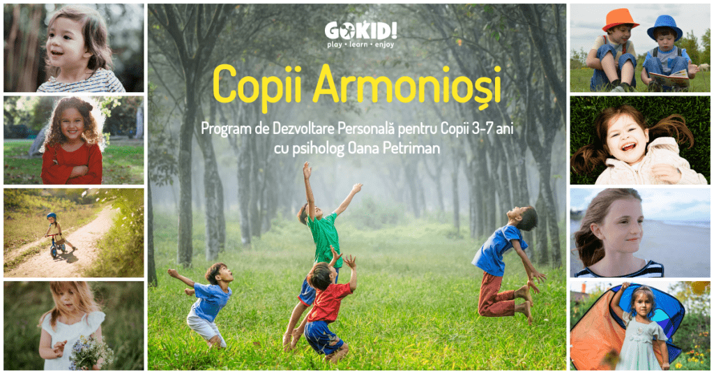 Copii Armoniosi. Program de Dezvoltare Personala pentru Copii 3-7 Anigokid 3 noiembrie