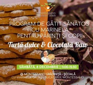 Atelier gustari dulci turta dulce ciocolata raw montessano gokid montessano 2