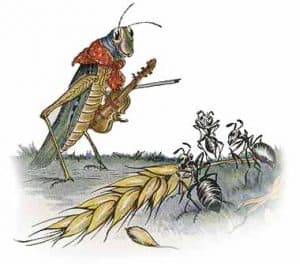 the-ants-and-the-grasshopper 140 Fabule de Esop în Engleza