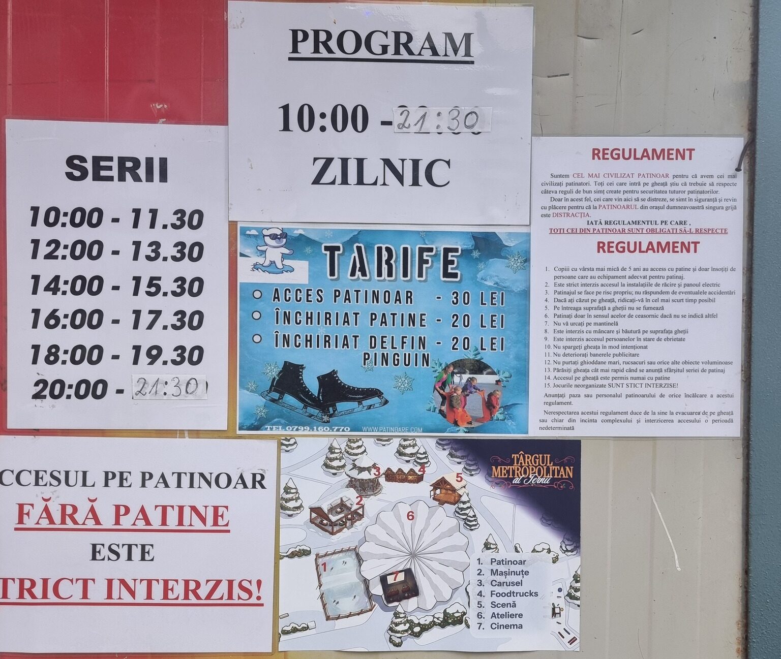 program patinoar circului