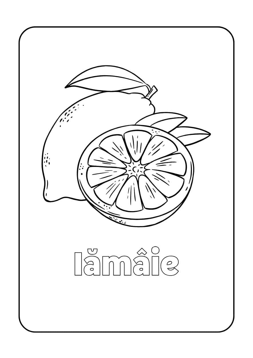 lamaie planse de colorat cu fructe