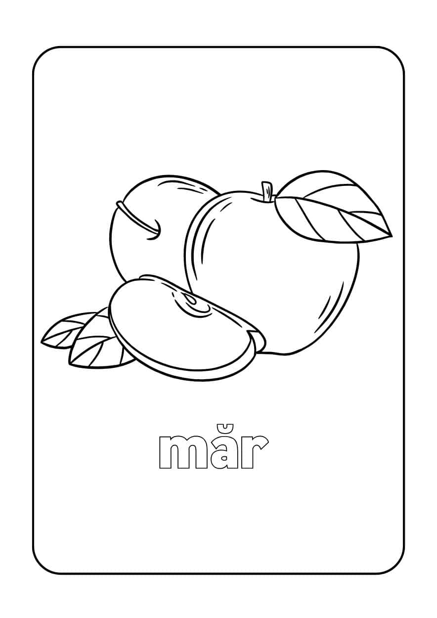 mar planse de colorat cu fructe