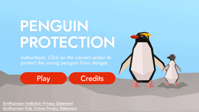 Jocuri Online Educative Animale Copii Mici pinguin protection