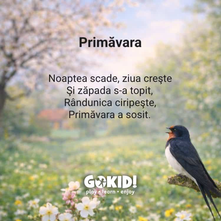 primavara poezii scurte pentru copii