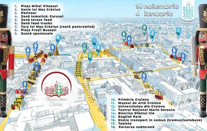 targ de craciun craiova 2025 harta