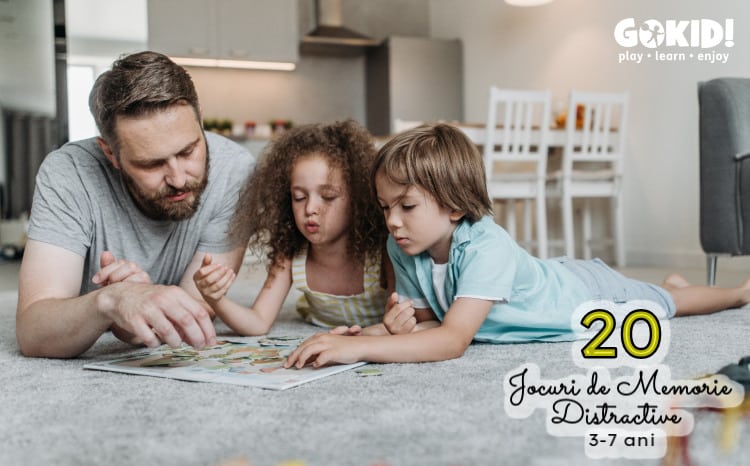 20 de jocuri de memorie distractive pentru copii de 3-7 ani puzzle tata cu copii