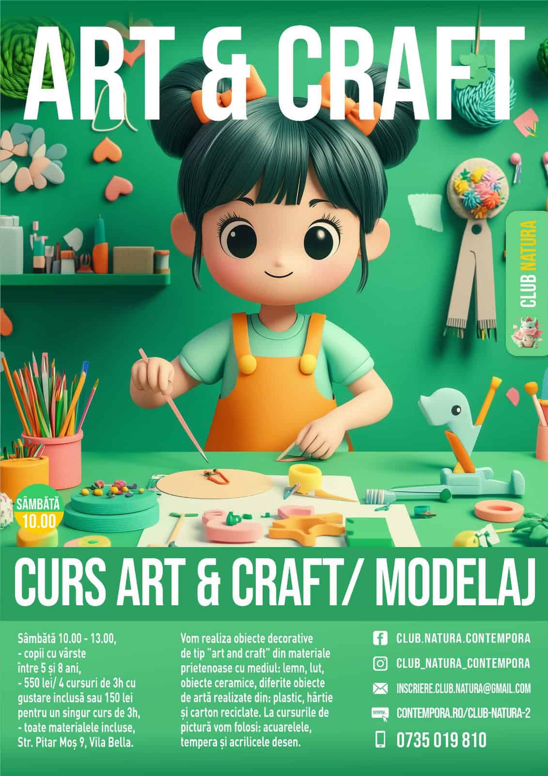 Cursuri Club Natura 2024-2025 art craft