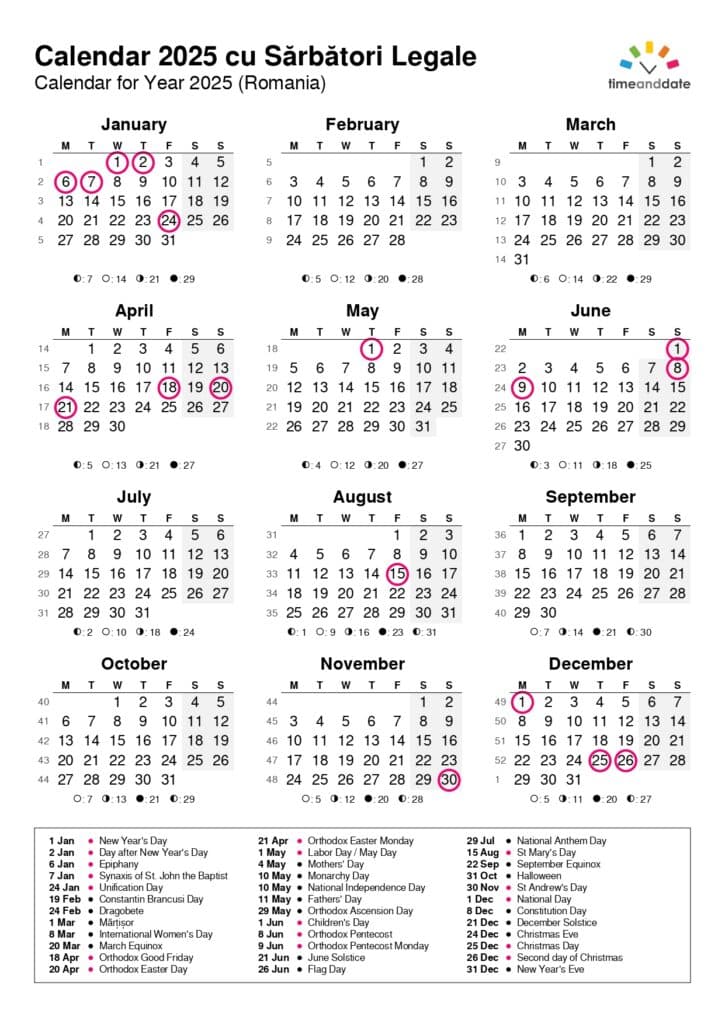 Romania National Holidays 2025 Usa 