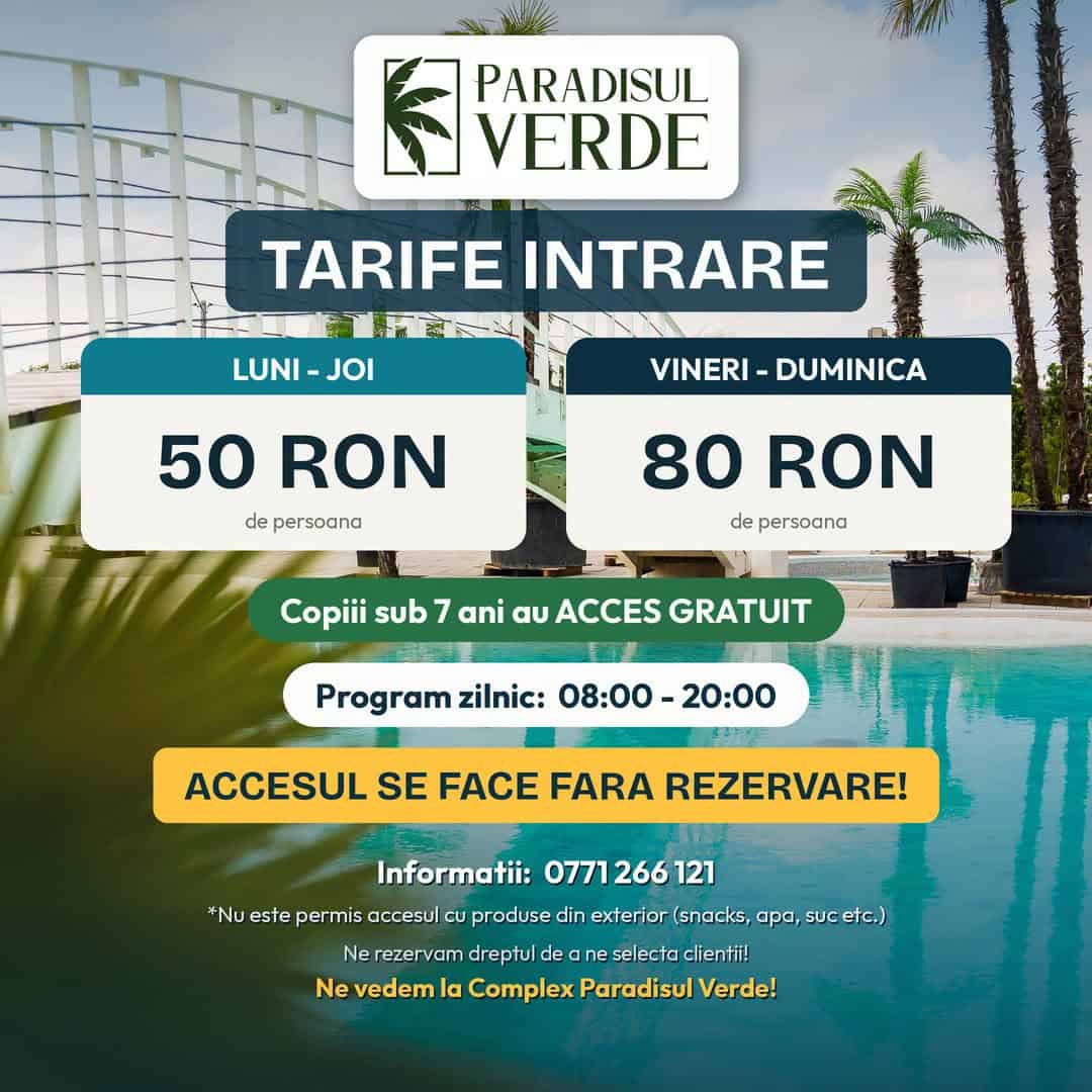 paradisul verde preturi 2026