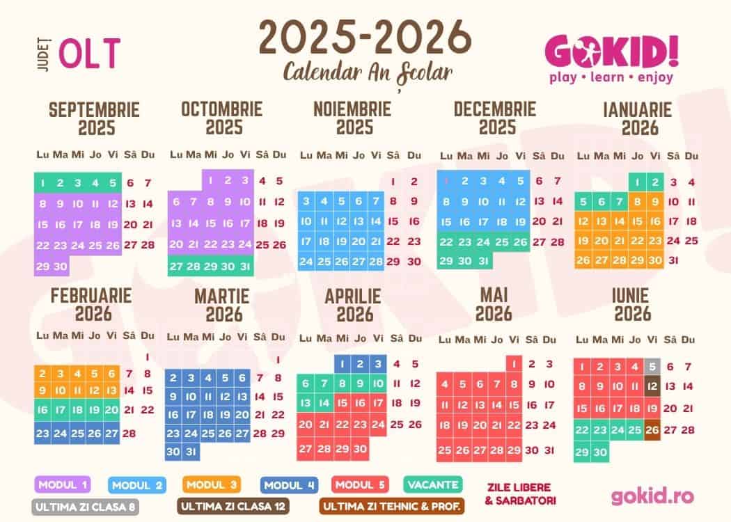 Calendar an scolar 2025-2026 Print Olt