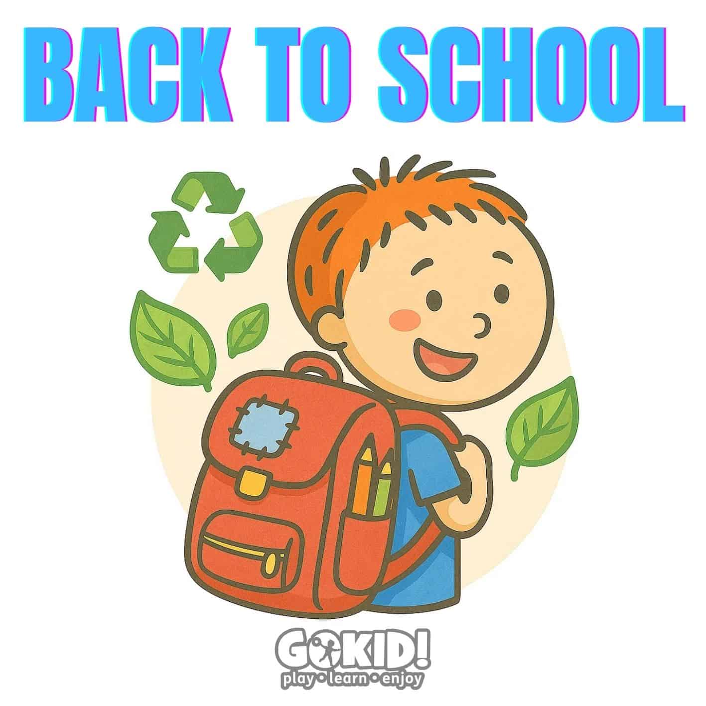 Back to School cu Buget Mic baiat cu rucsac gokid