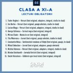 lecturi obligatorii clasa a 11 a