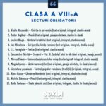 lecturi obligatorii clasa a 8 a