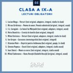 lecturi obligatorii clasa a 9 a