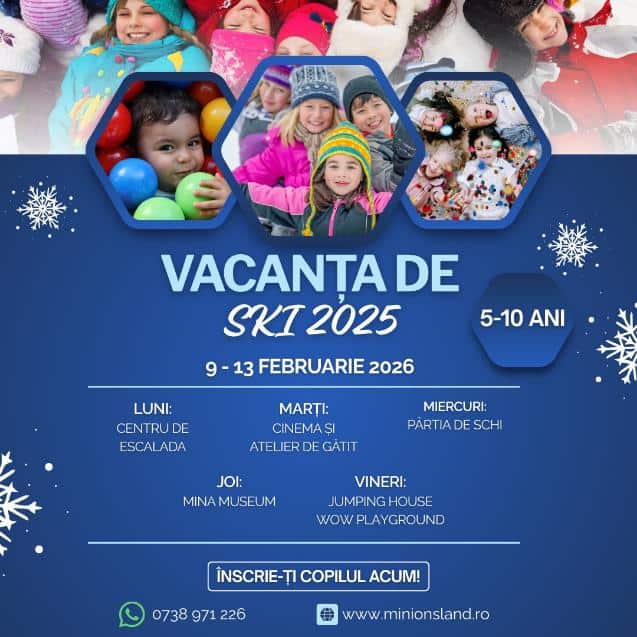 vacanta de ski MINIONS LAND pentru copii la Cluj-Napoca