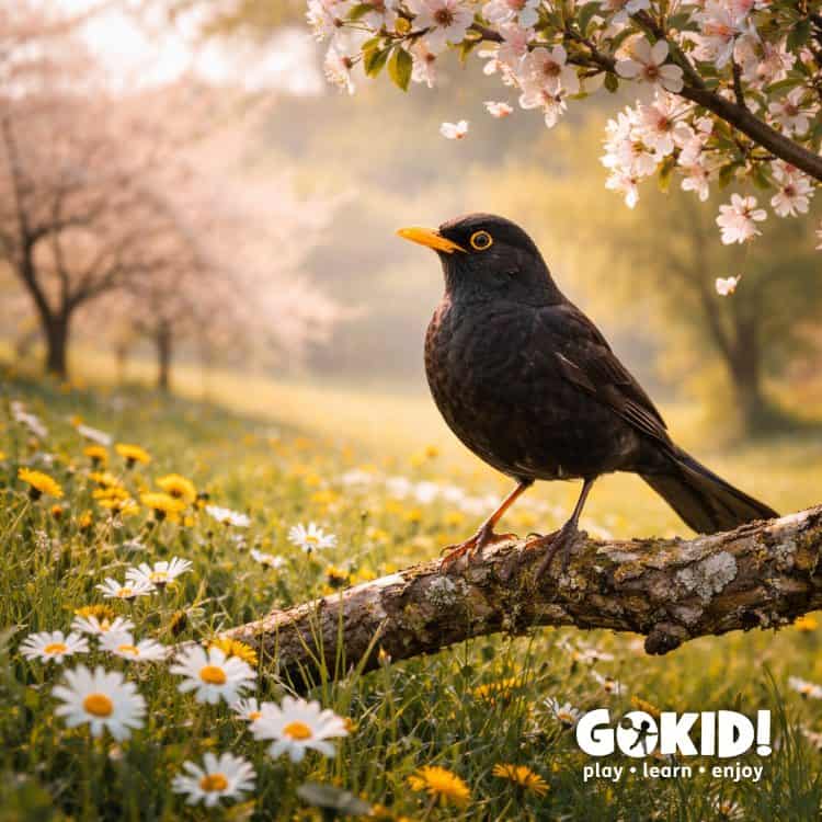 poezii de primavara flori pomi infloriti mierla