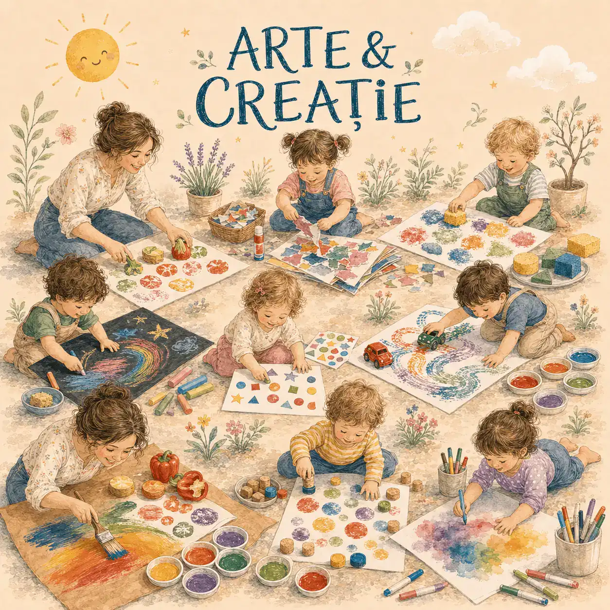 activitati copii 2 ani arte creatie