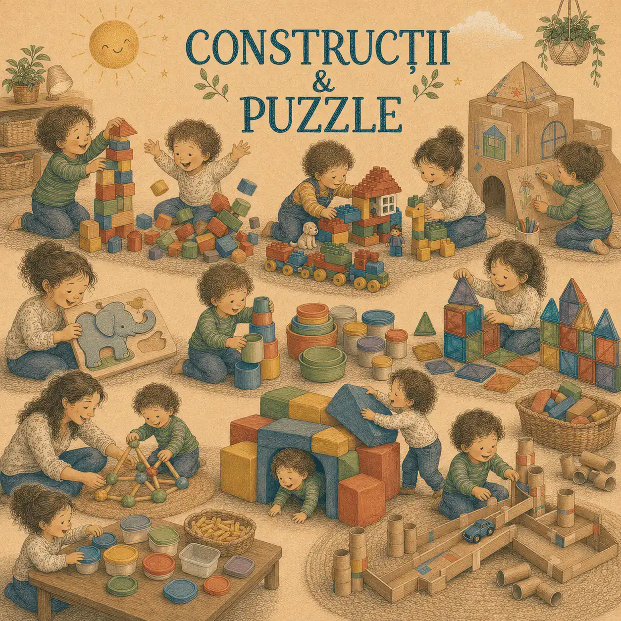 activitati copii 2 ani constructii puzzle