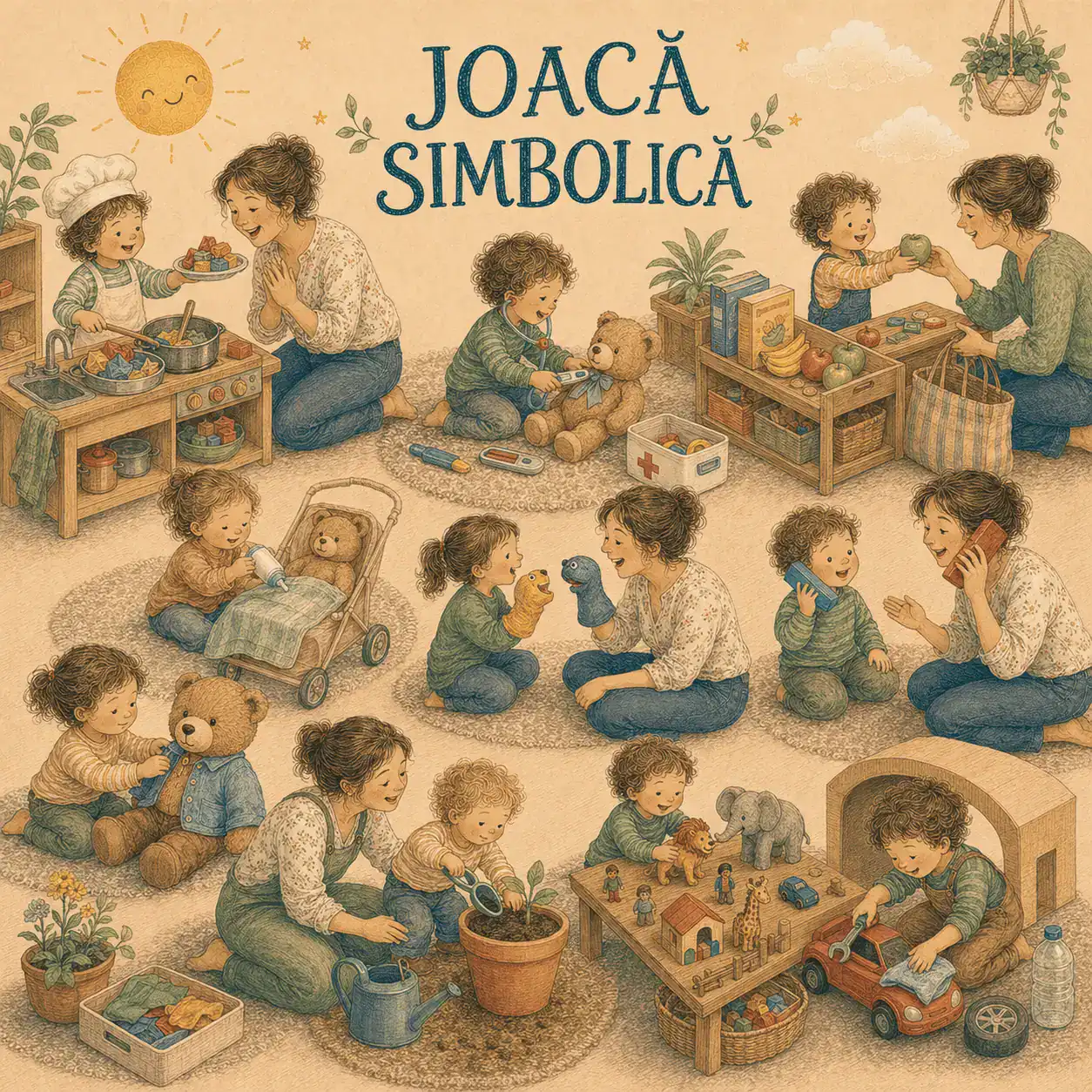 activitati copii 2 ani joaca simbolica