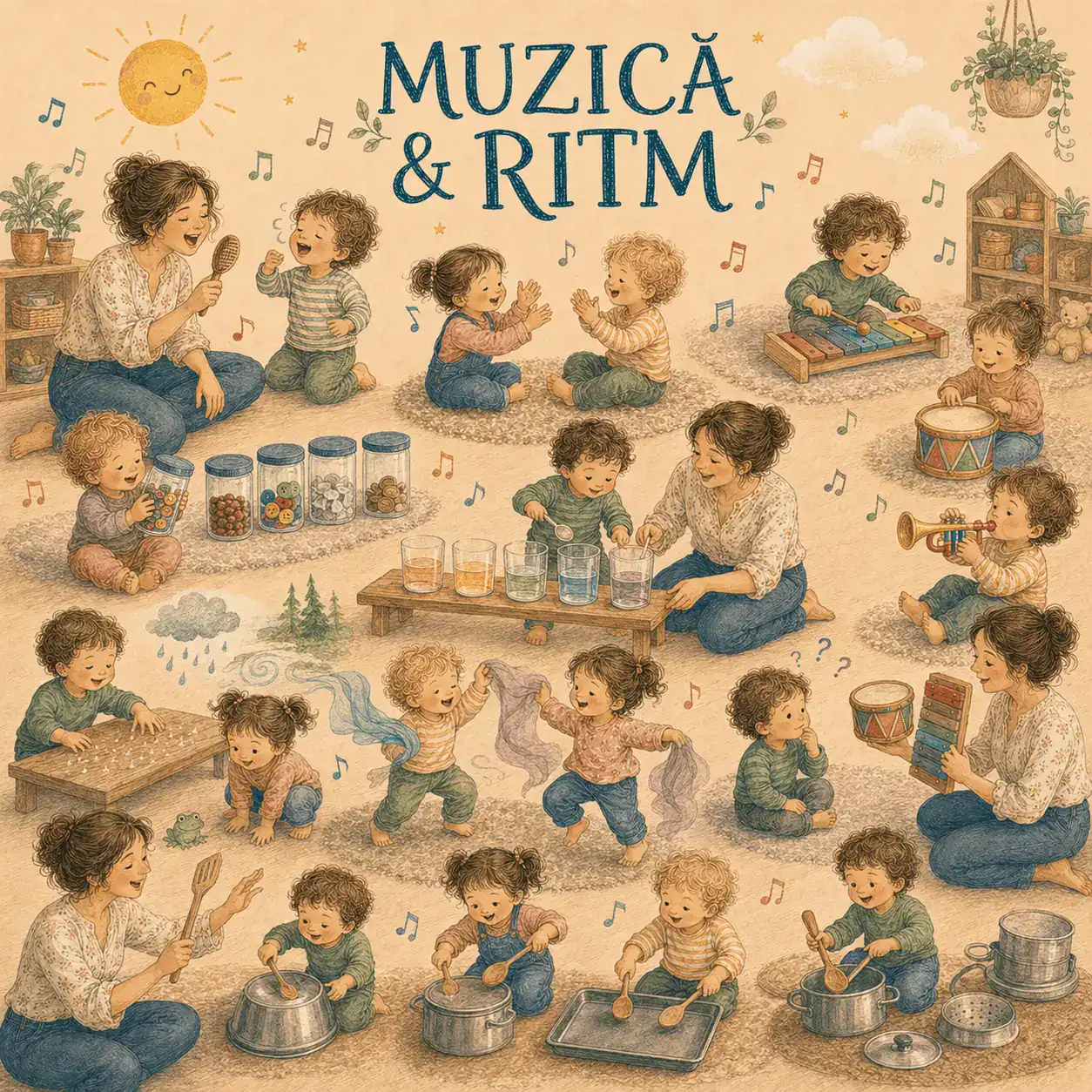 activitati copii 2 ani muzica ritm
