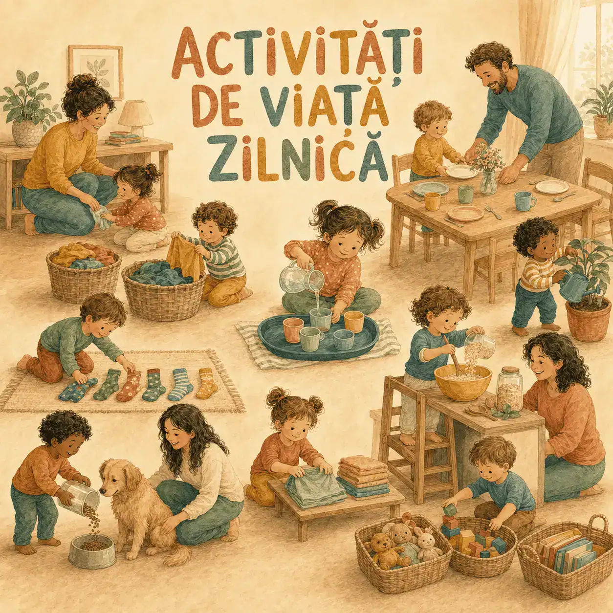 activitati copii 2 ani viata zilnica