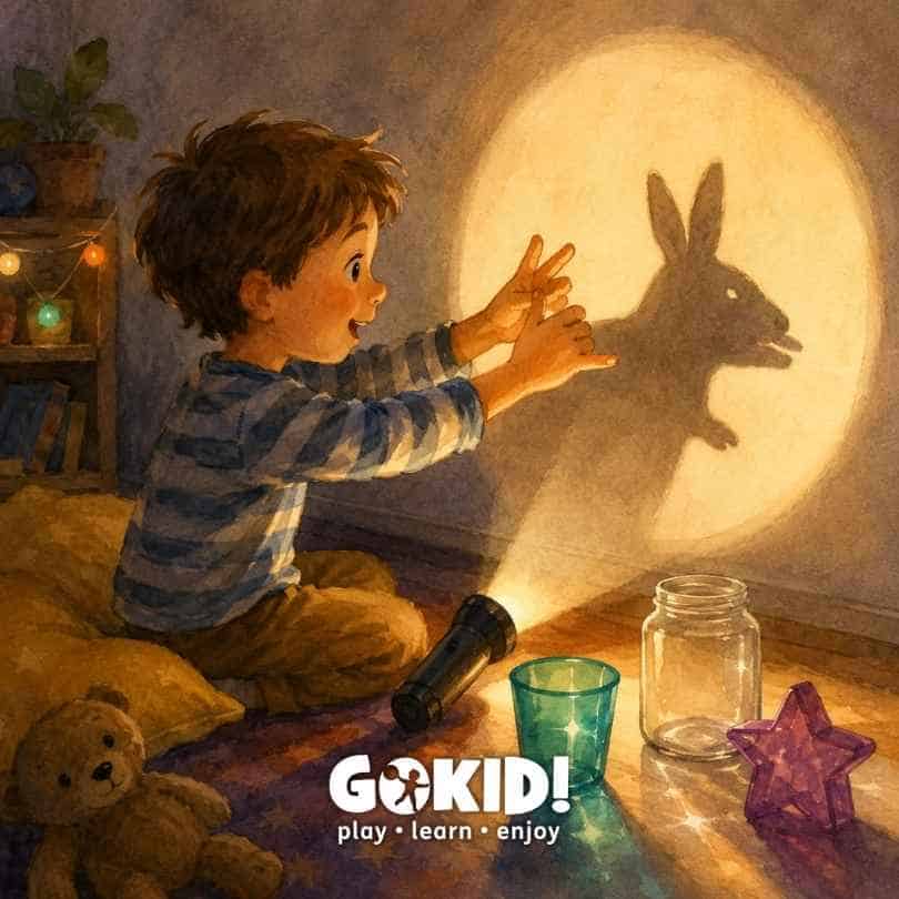 activitati copii 5 ani acasa copil umbre pe pereti gokid