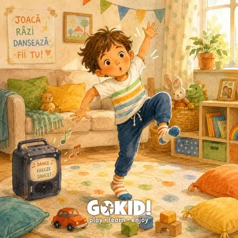 activitati copii 5 ani acasa danseaza ingheata gokid